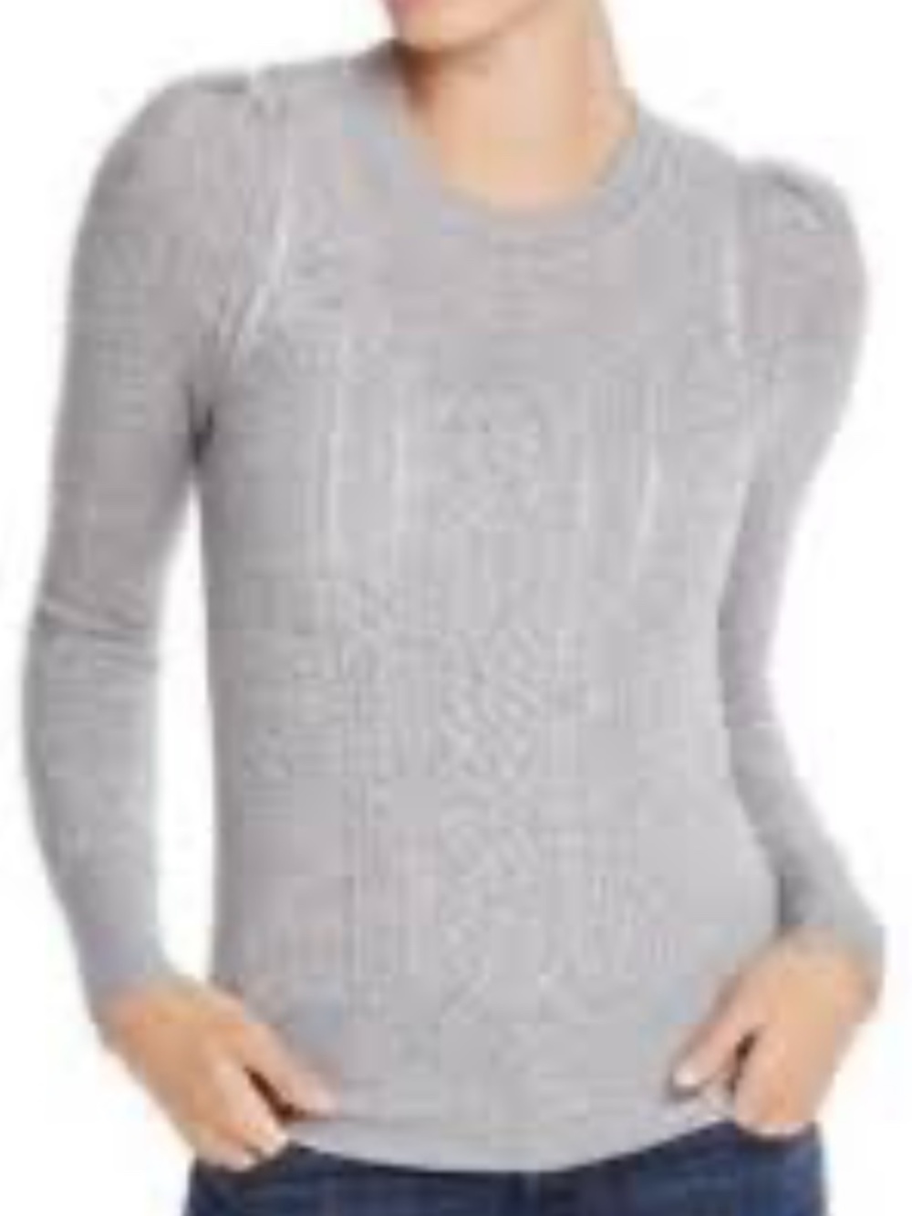 Aqua cashmere gray cashmere sweater s